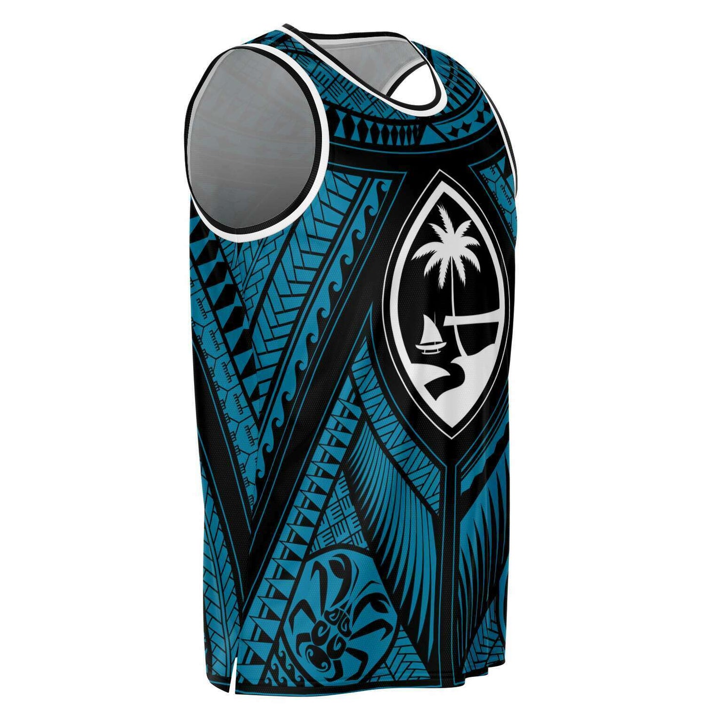 Guahan Tribal Blue Basketball Jersey