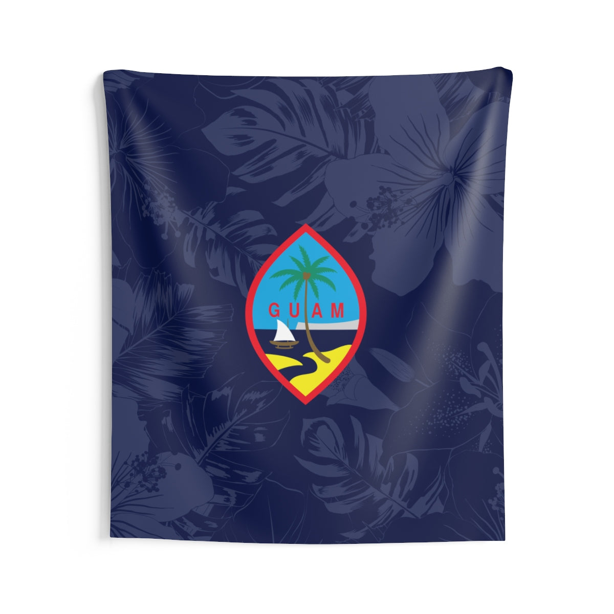 Guam Flag Hibiscus Indoor Wall Tapestry