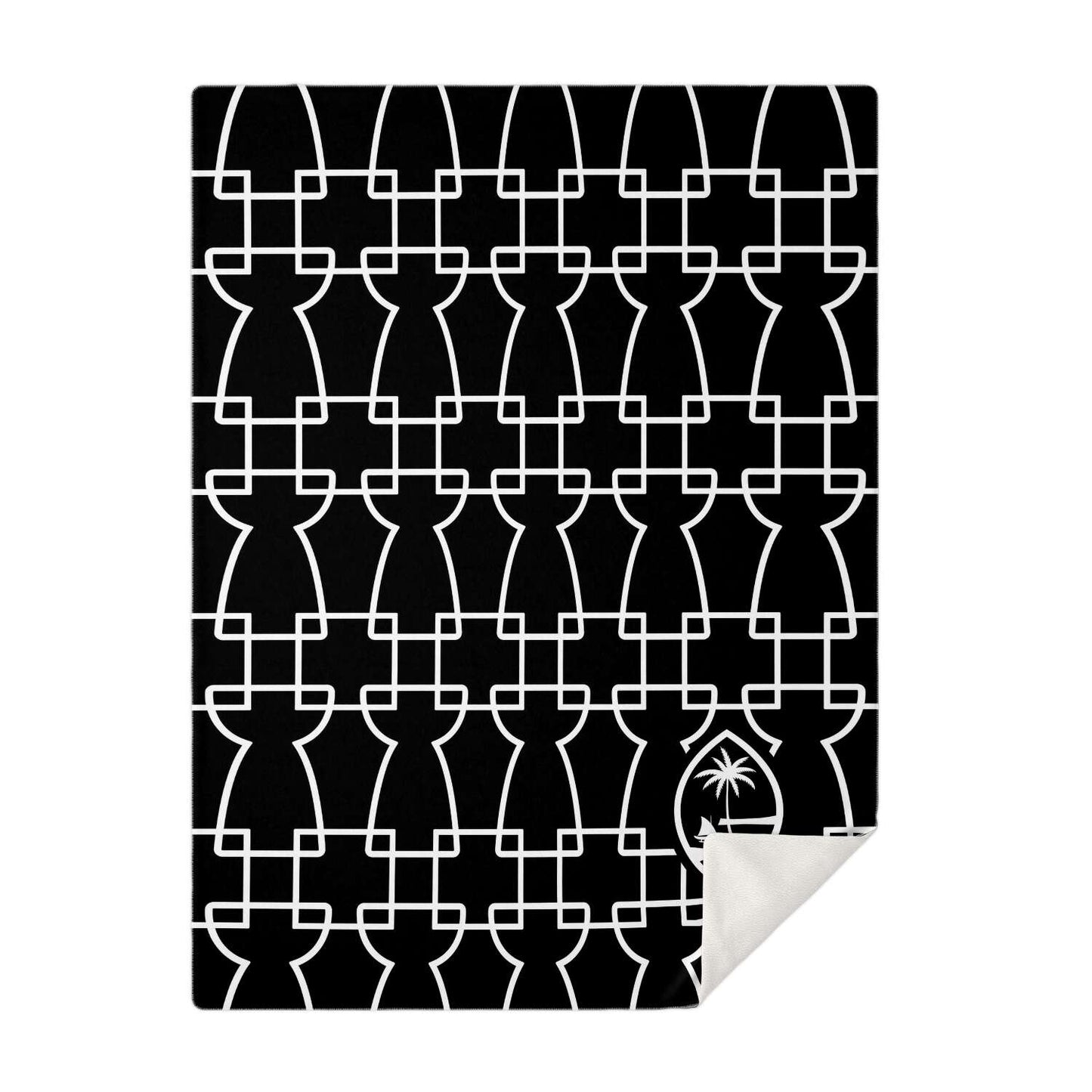 Geometric Latte Stone Guam Microfleece Blanket