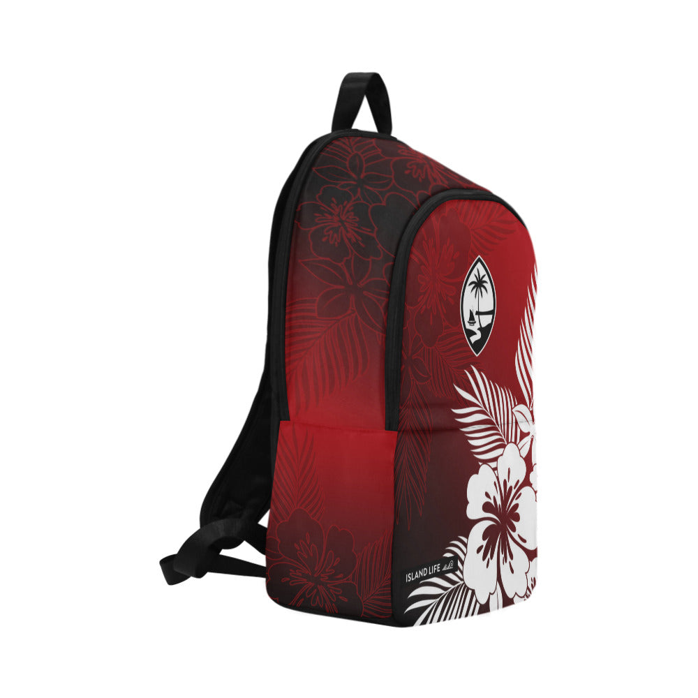 Guam Tropical Hibiscus Red Laptop Backpack