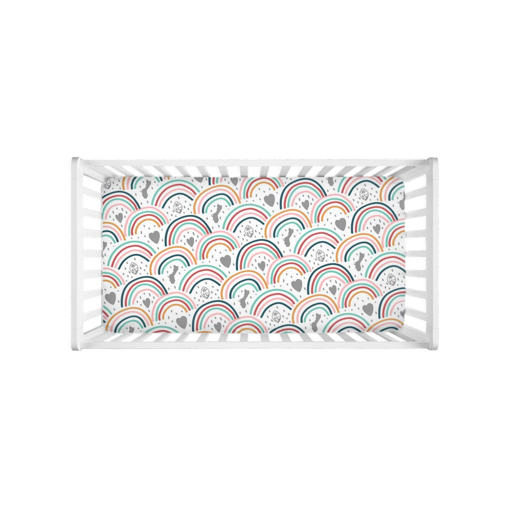Guam Hearts and Rainbows Baby Crib Sheet