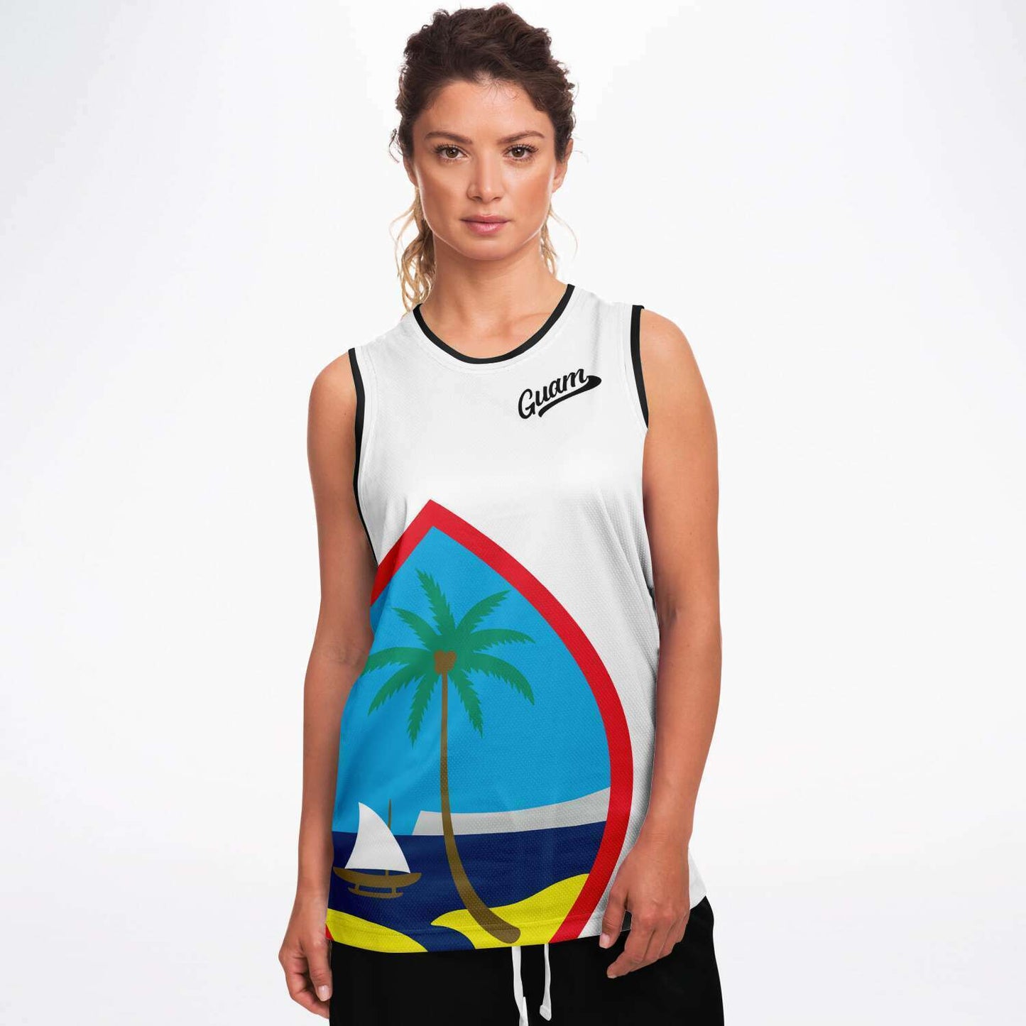 Guam Seal White Basketball Jersey