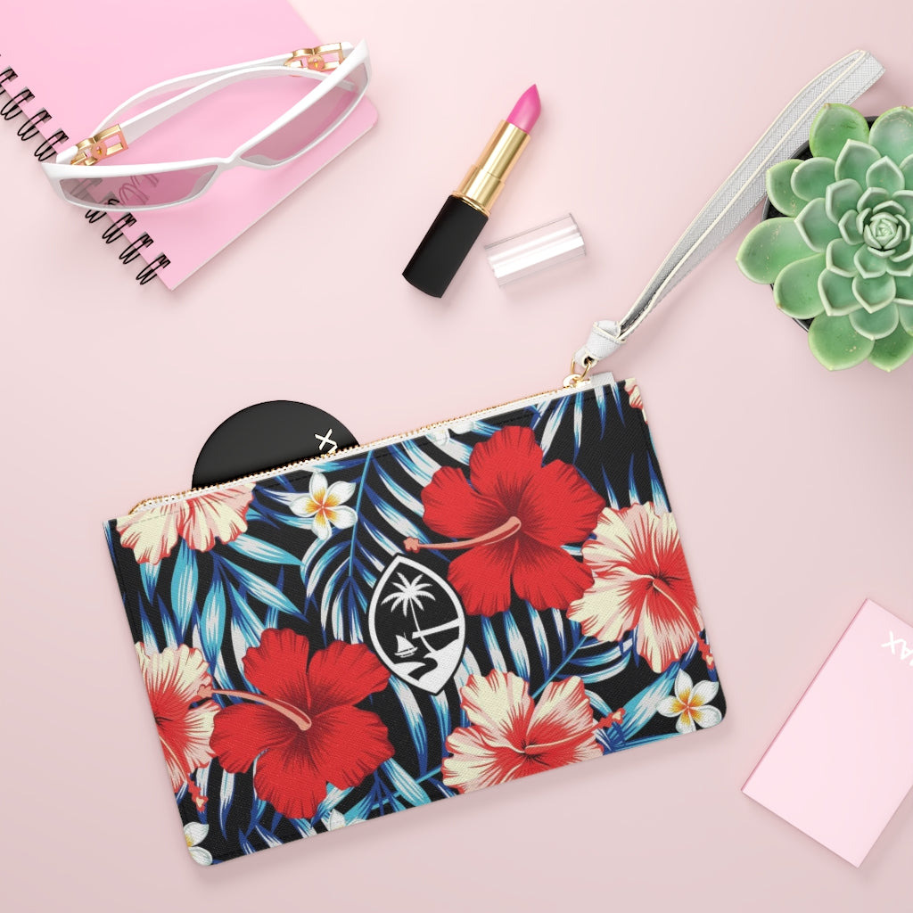 Guam Tropical Hibiscus Clutch Bag