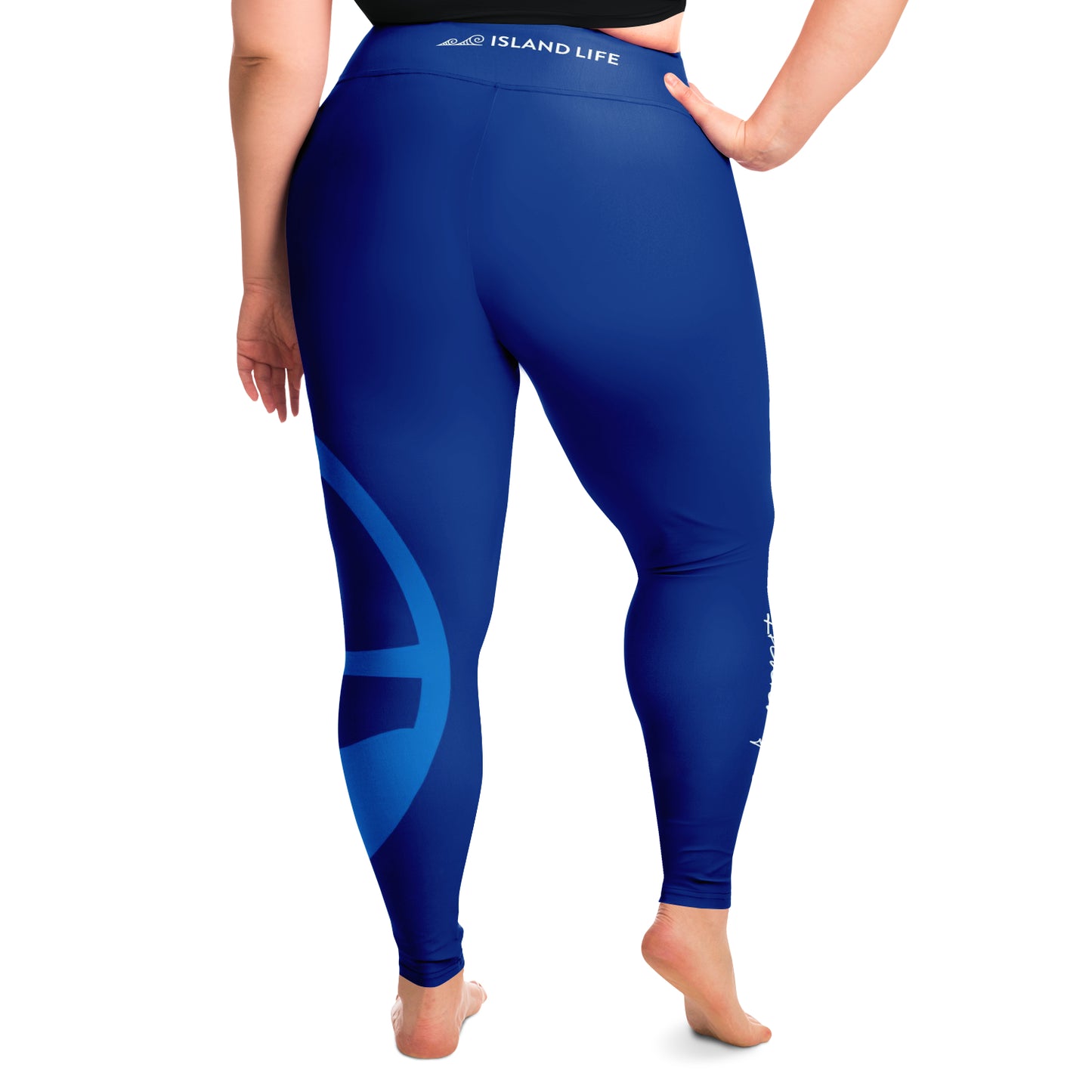 Guam Seal Island Girl Blue Curvy Leggings