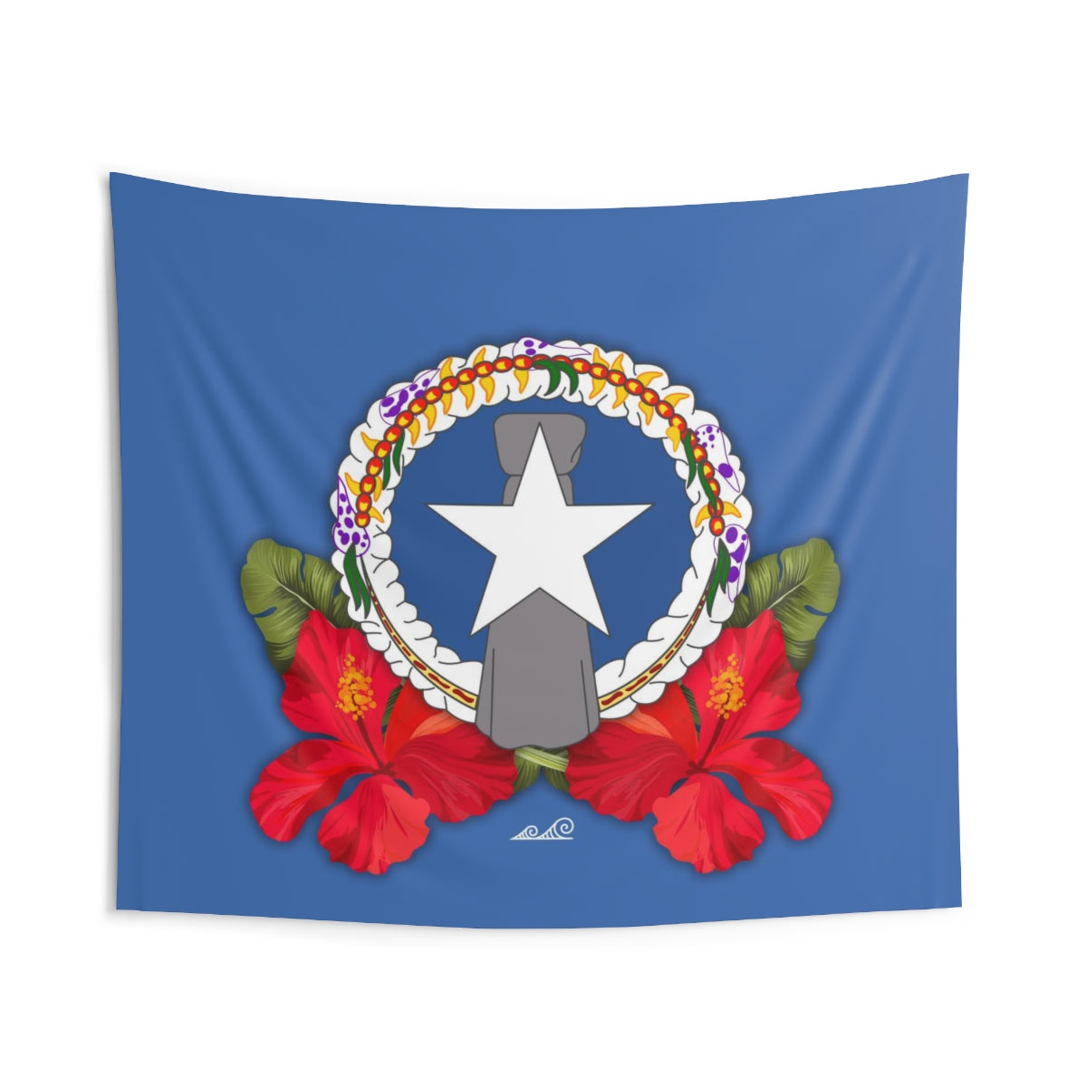 CNMI Seal Hibiscus Paradise Indoor Wall Tapestry