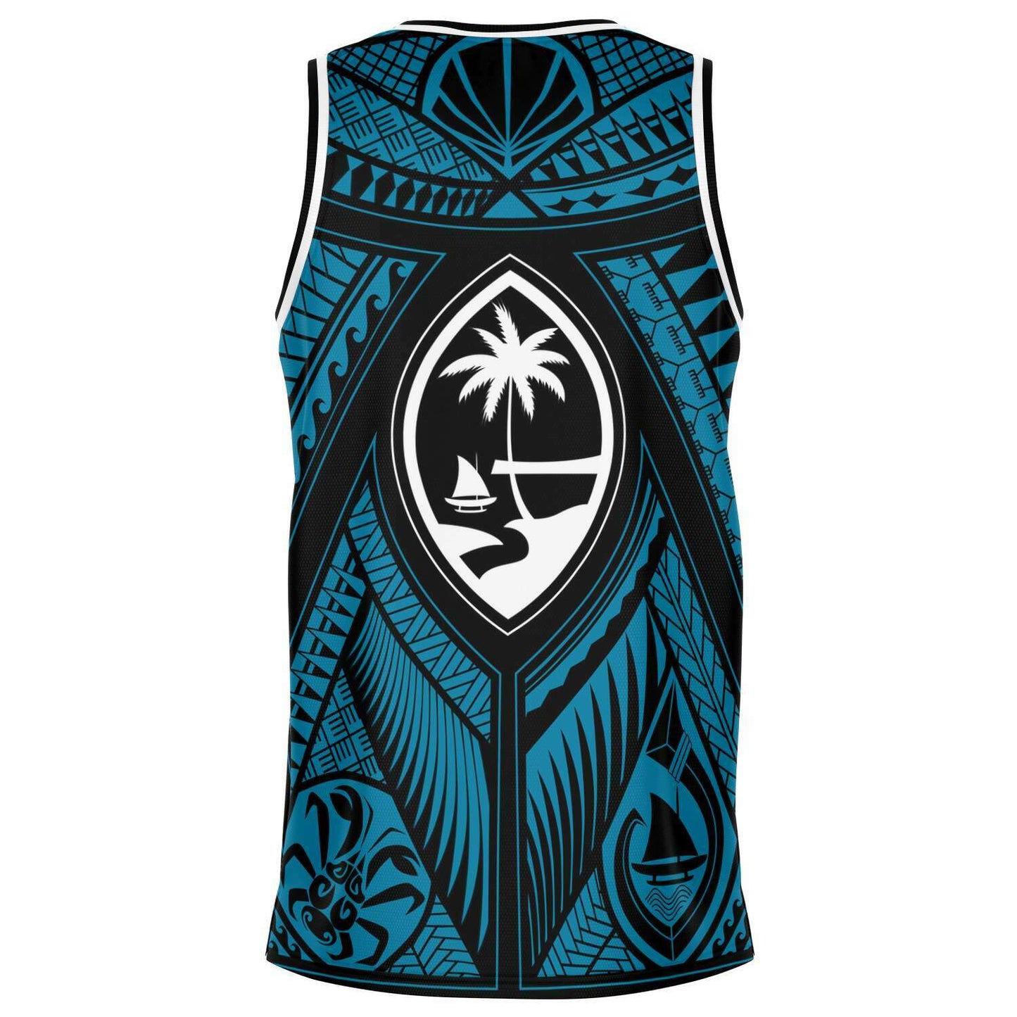 Guahan Tribal Blue Basketball Jersey