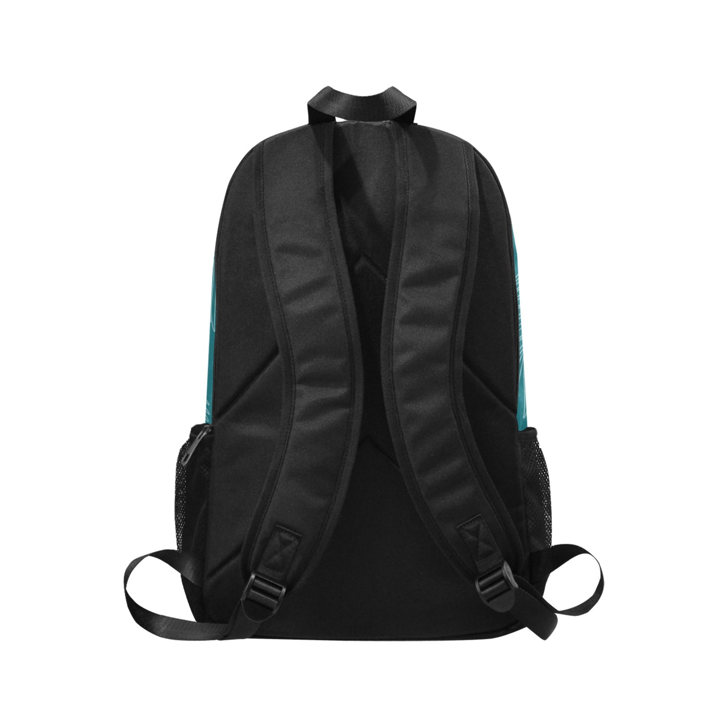 Guam Tropical Hibiscus Harbor Blue Laptop Side Pockets Backpack