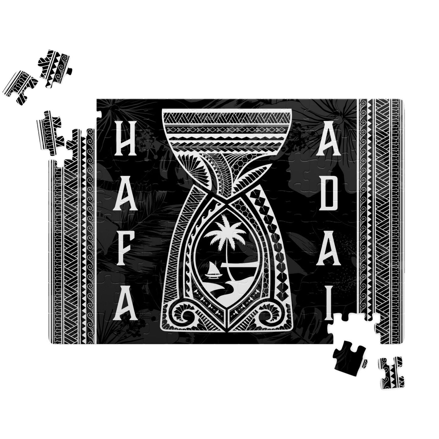 Latte Stone Hafa Adai Guam Chamorro Tribal Premium Jigsaw Puzzle