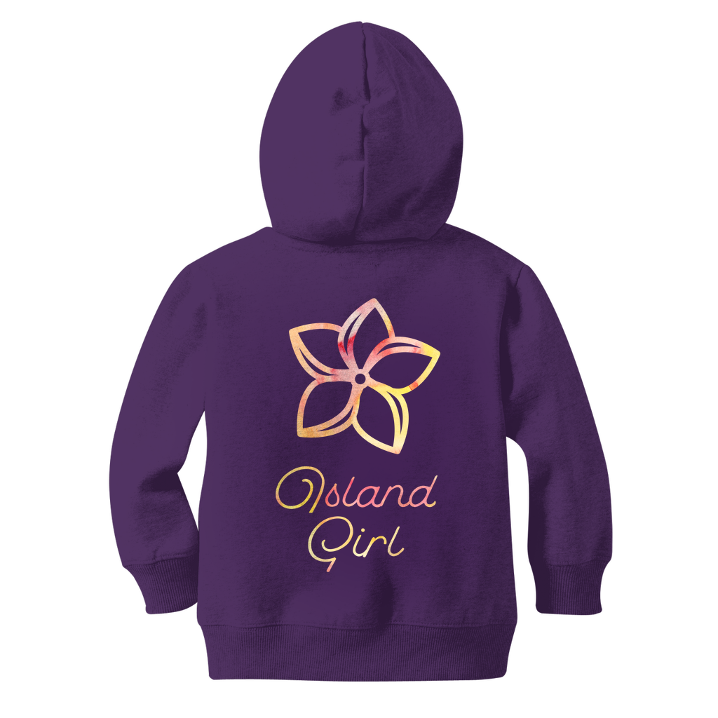 Plumeria Island Girl Guam Classic Kids Zip Hoodie Jacket