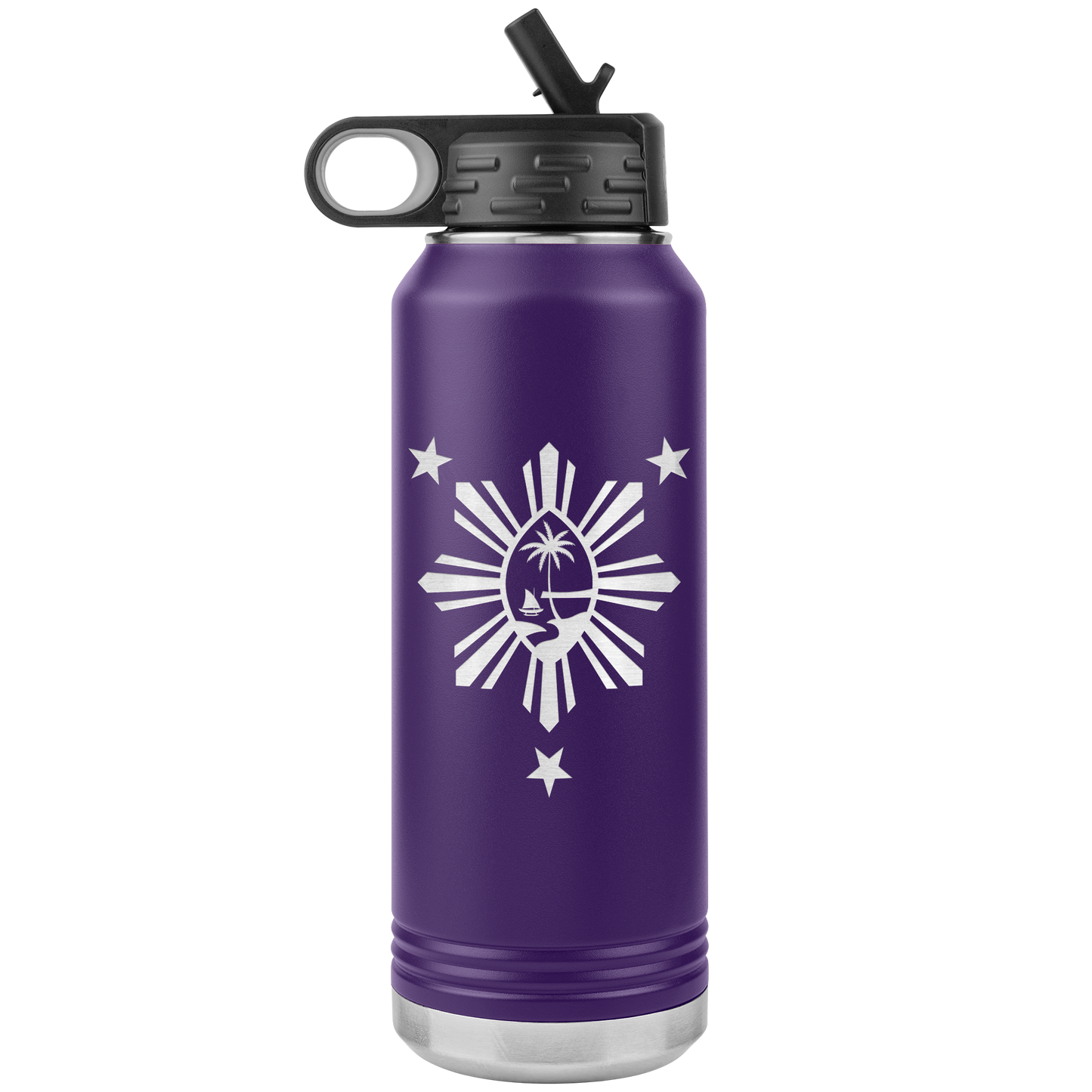 Guam Philippines 32oz Water Bottle Tumbler