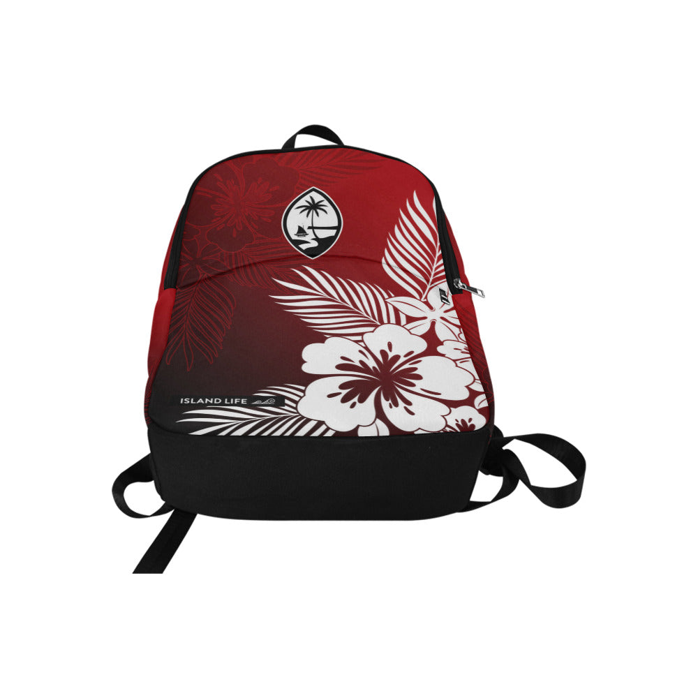 Guam Tropical Hibiscus Red Laptop Backpack