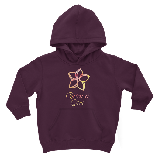 Plumeria Island Girl Guam Saipan CNMI Classic Kids Hoodie Pullover