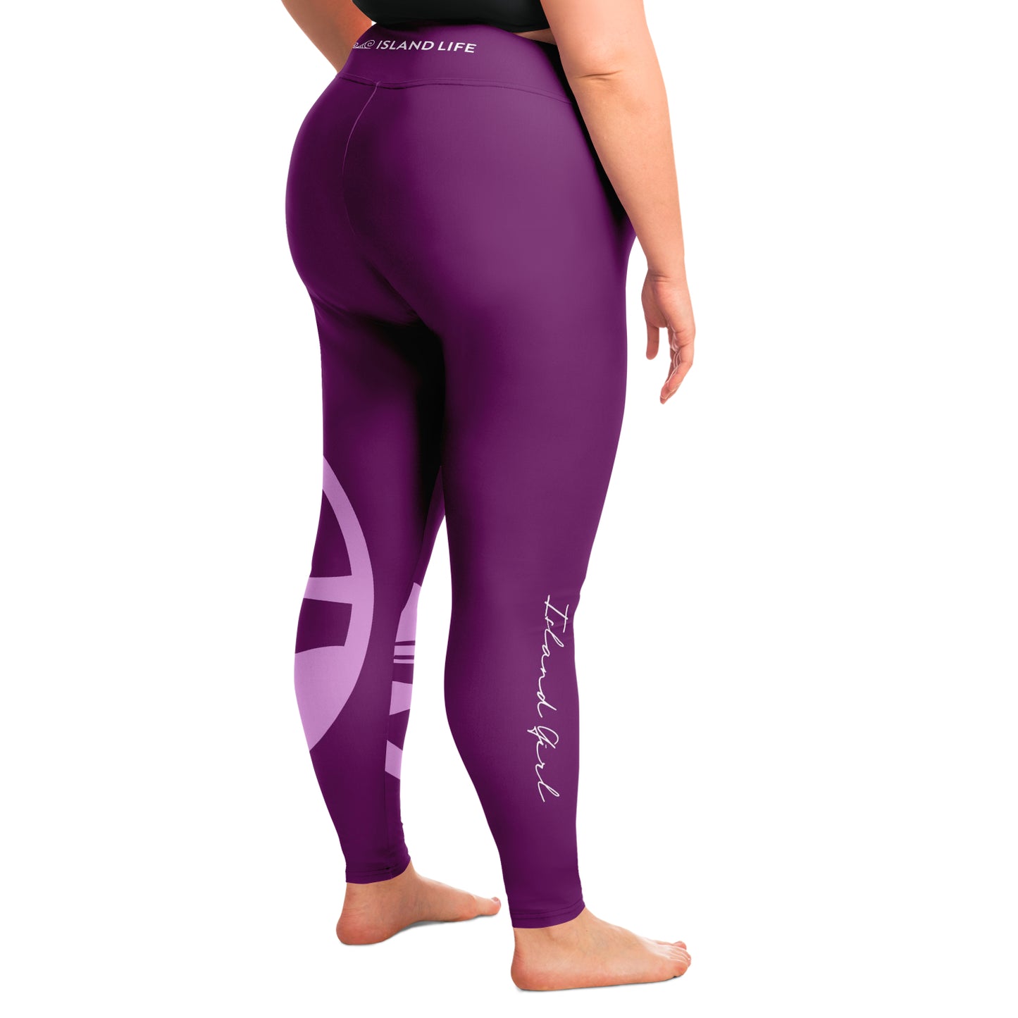 Guam Seal Island Girl Purple Curvy Leggings