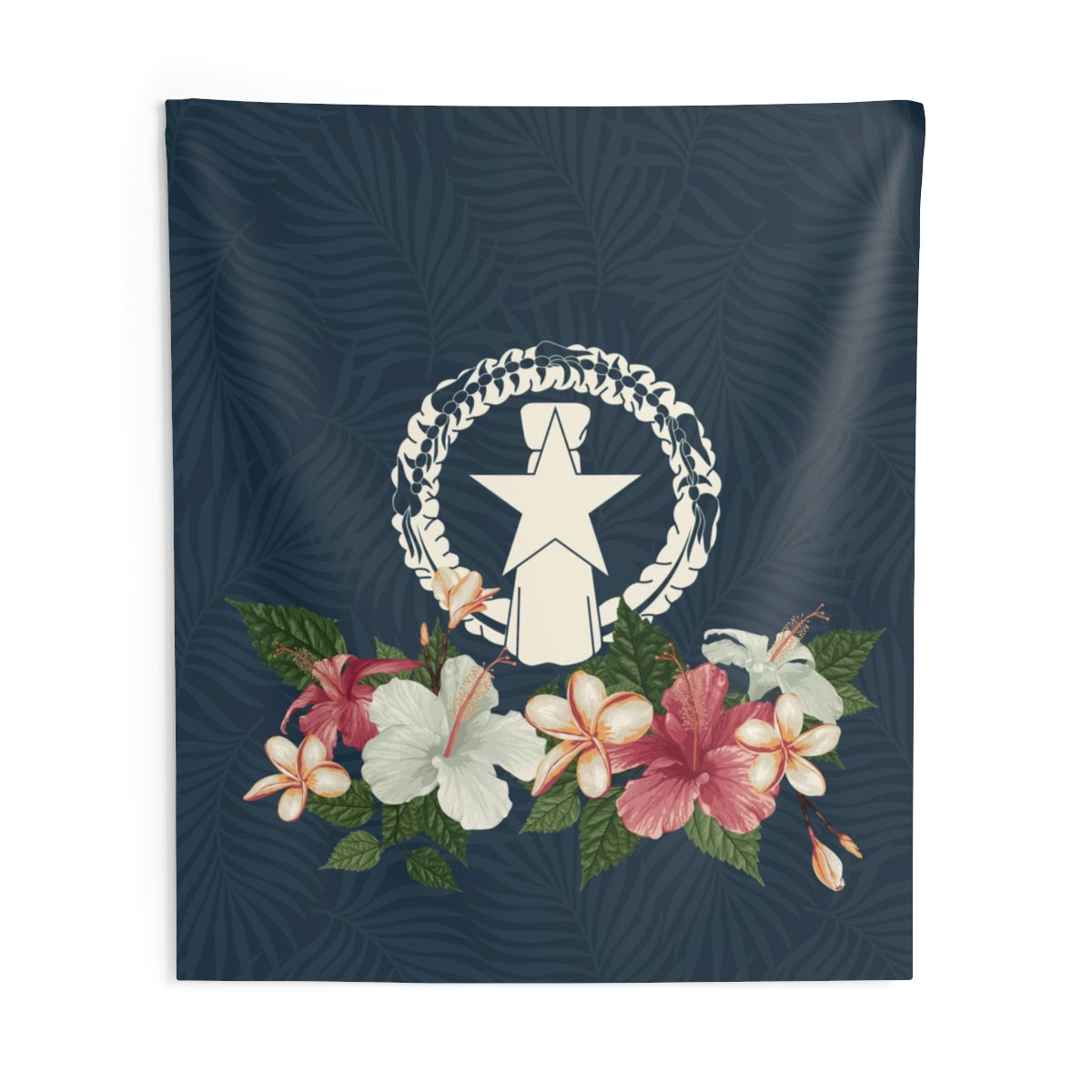 CNMI Vintage Hibiscus Indoor Wall Tapestry