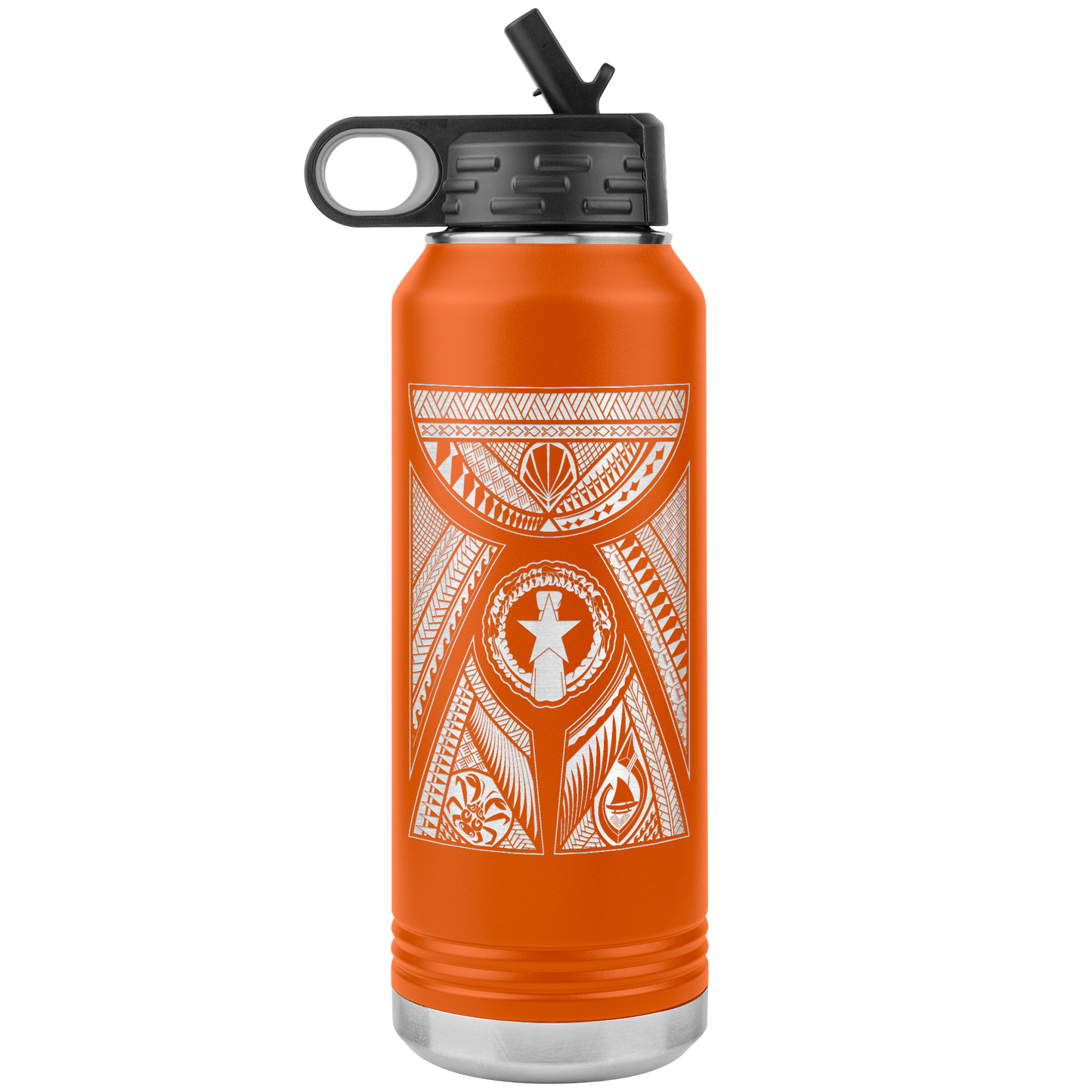 CNMI Latte Stone Tribal 32oz Water Bottle Tumbler