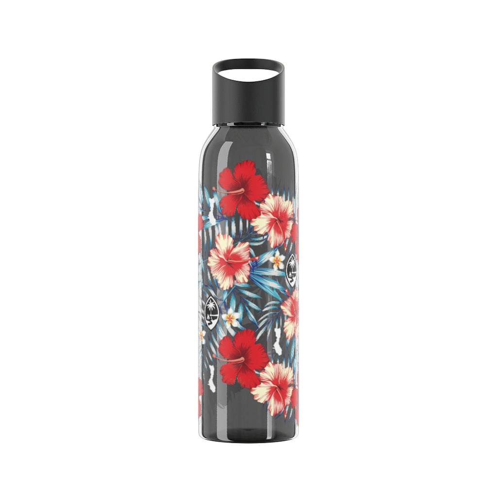 Guam Tropical Floral Sky Water Bottle