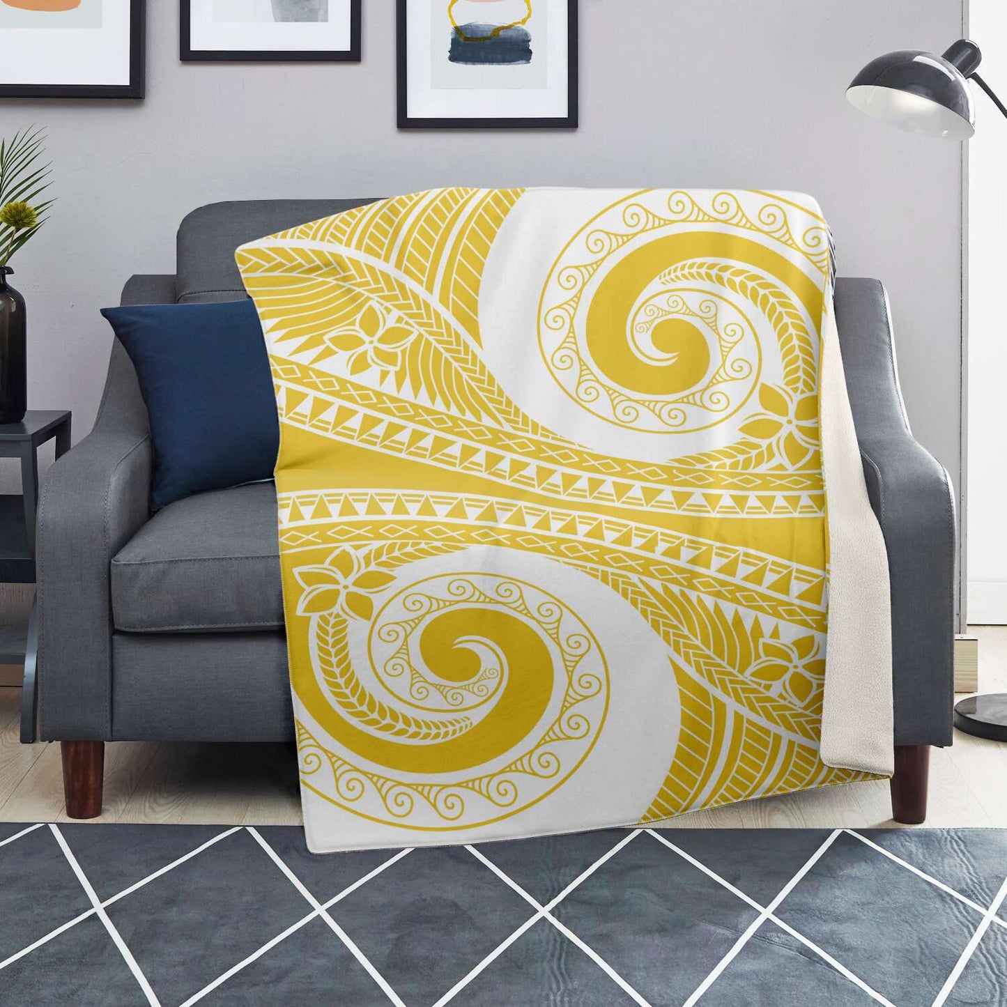 Tribal Gold Microfleece Blanket