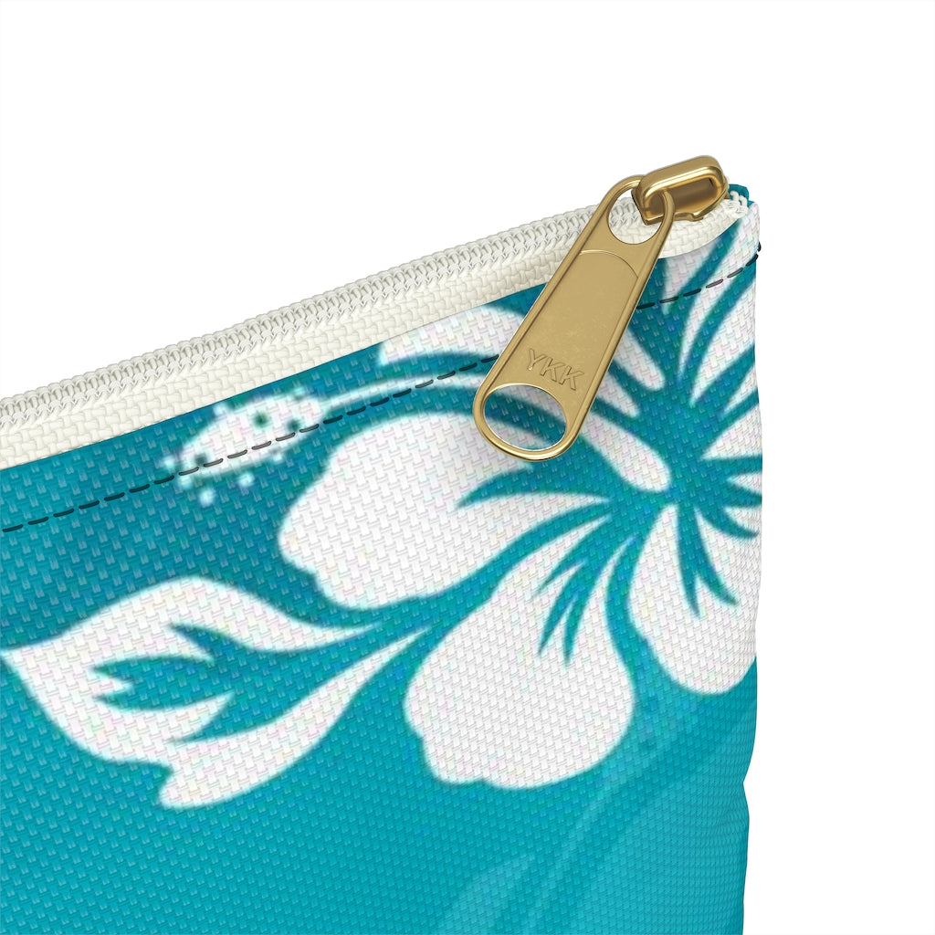 Hafa Adai Guam Chamorro Hibiscus Accessories Blue Carry All Pouch
