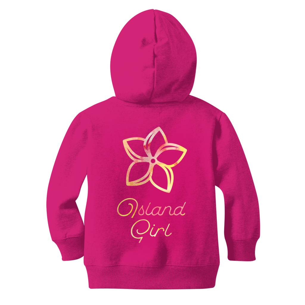 Plumeria Island Girl Guam Classic Kids Zip Hoodie Jacket