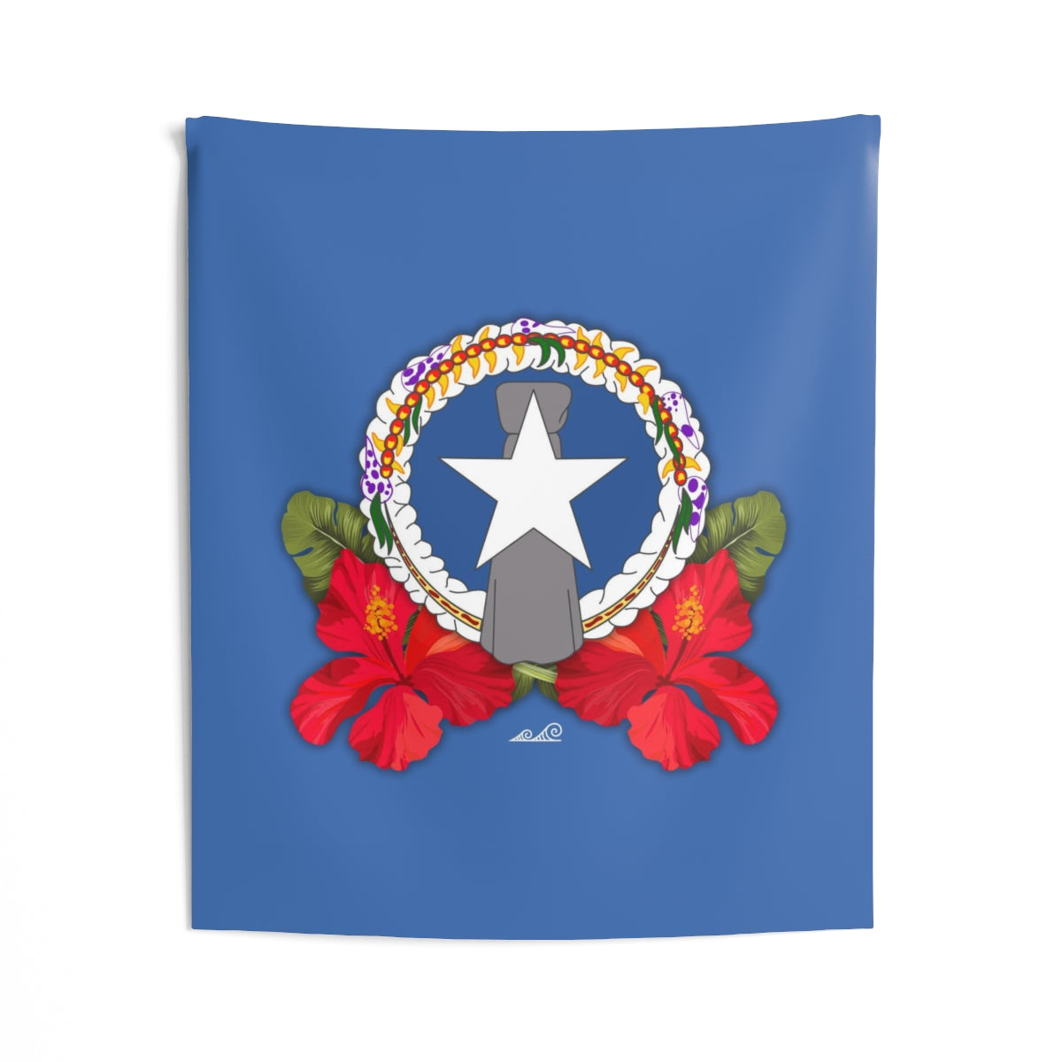 CNMI Seal Hibiscus Paradise Indoor Wall Tapestry