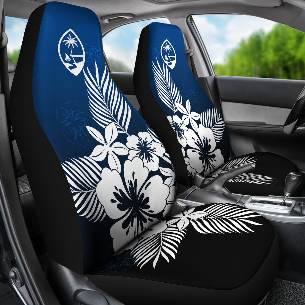 Guam Tropical Hibiscus Blue Car Seat Covers (Set of 2)