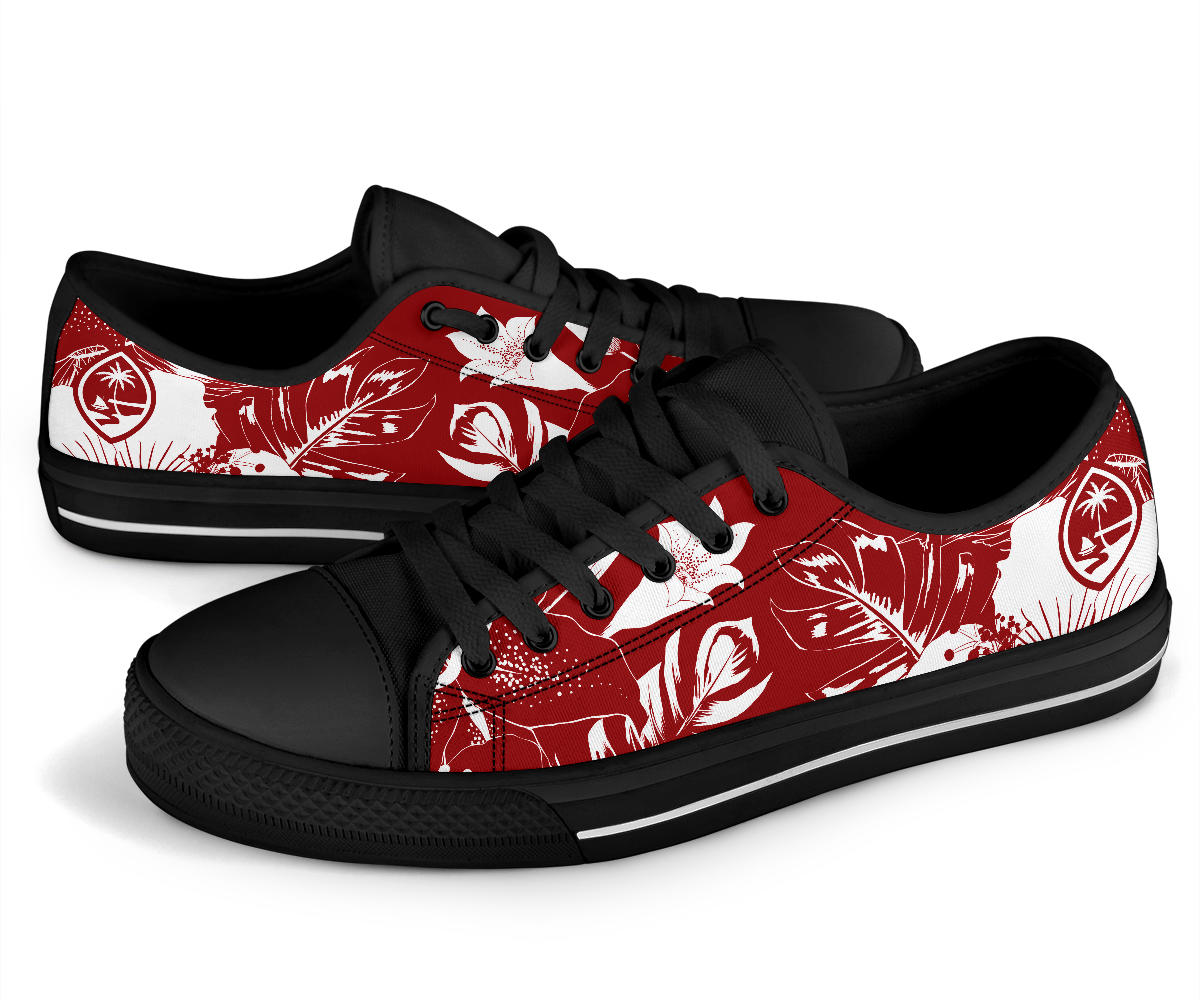 Guam Red Floral Low Top Shoe