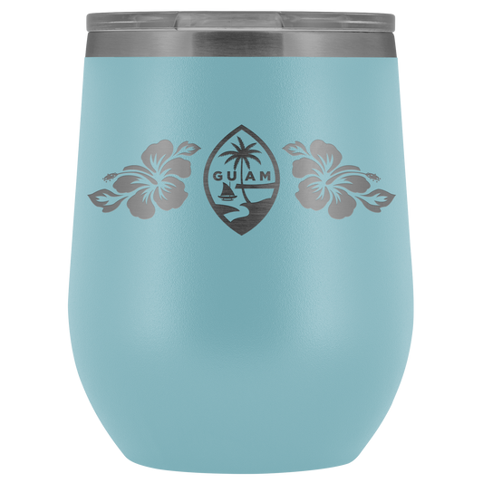 Guam Seal Hibiscus Wine Tumbler