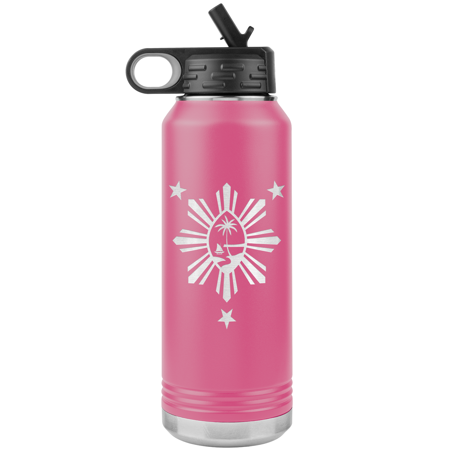 Guam Philippines 32oz Water Bottle Tumbler