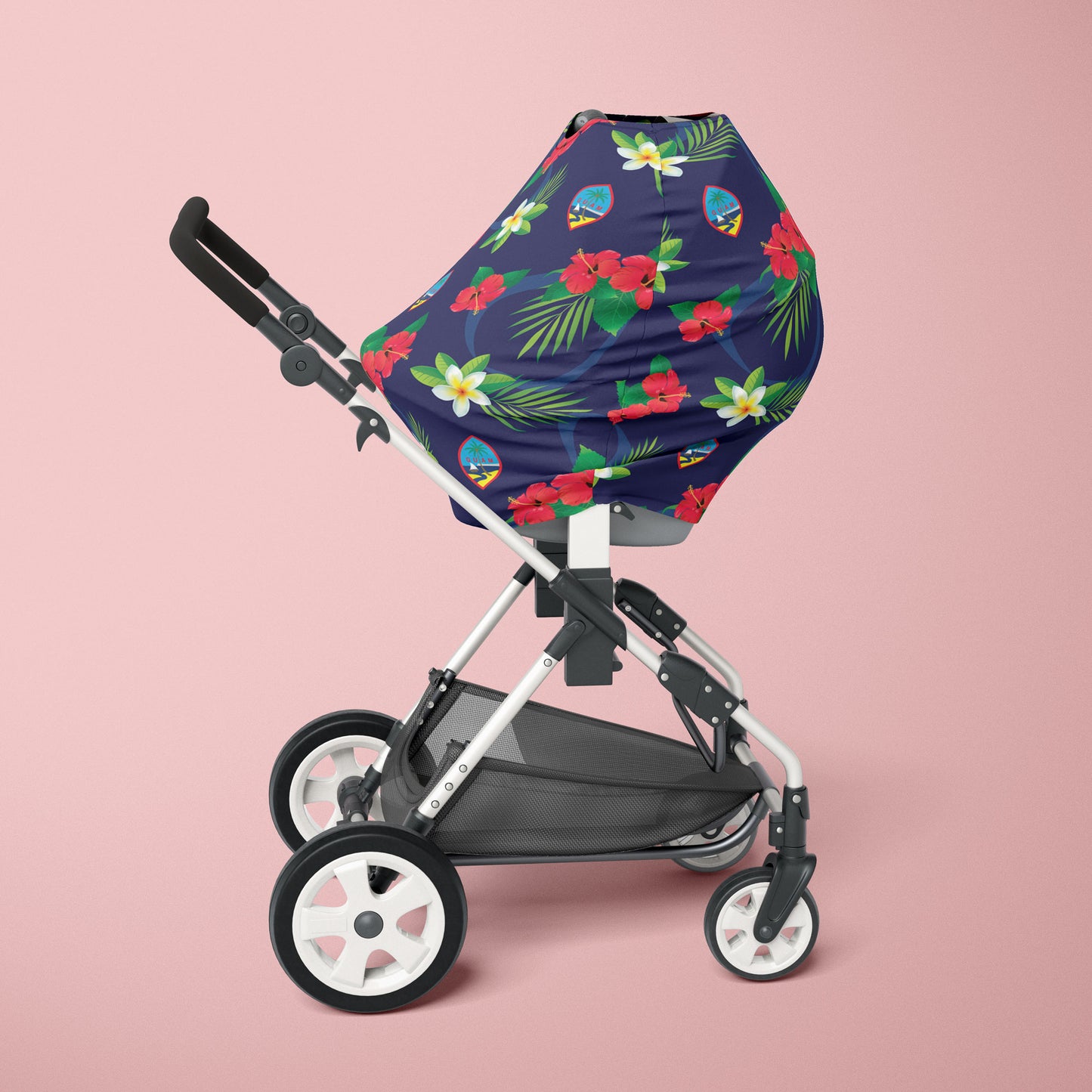 Guam Flag Florals Baby Nursing Cover Car Seat Cover