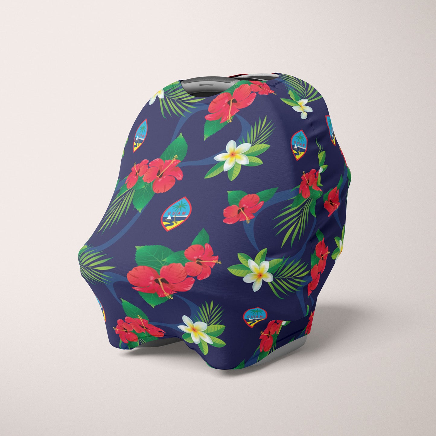 Guam Flag Florals Baby Nursing Cover Car Seat Cover