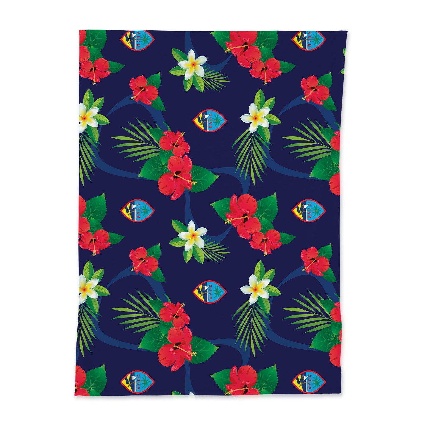 Guam Flag Flowers Baby Swaddle Blanket