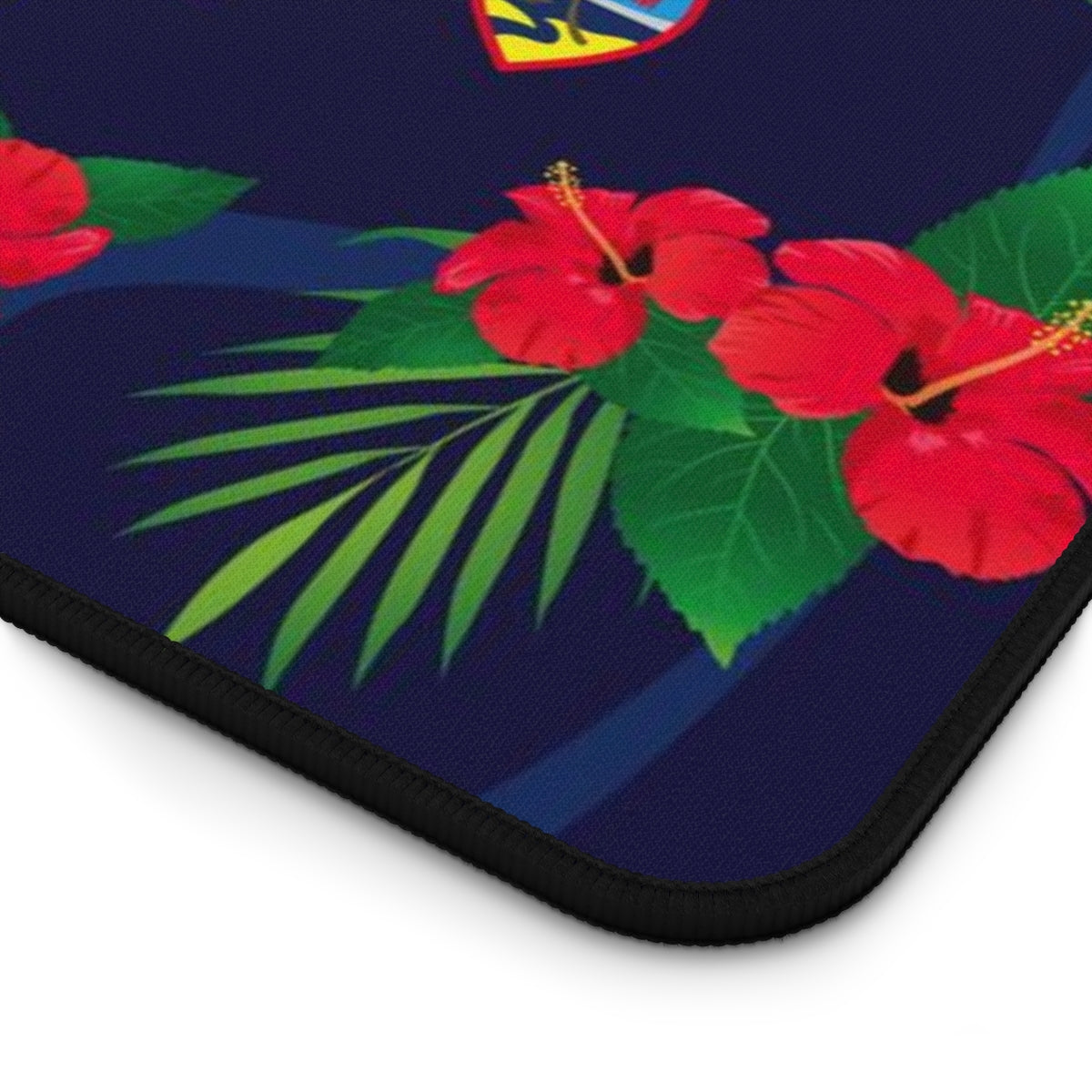 Guam Flag Flowers Gaming Mat Desk Mat
