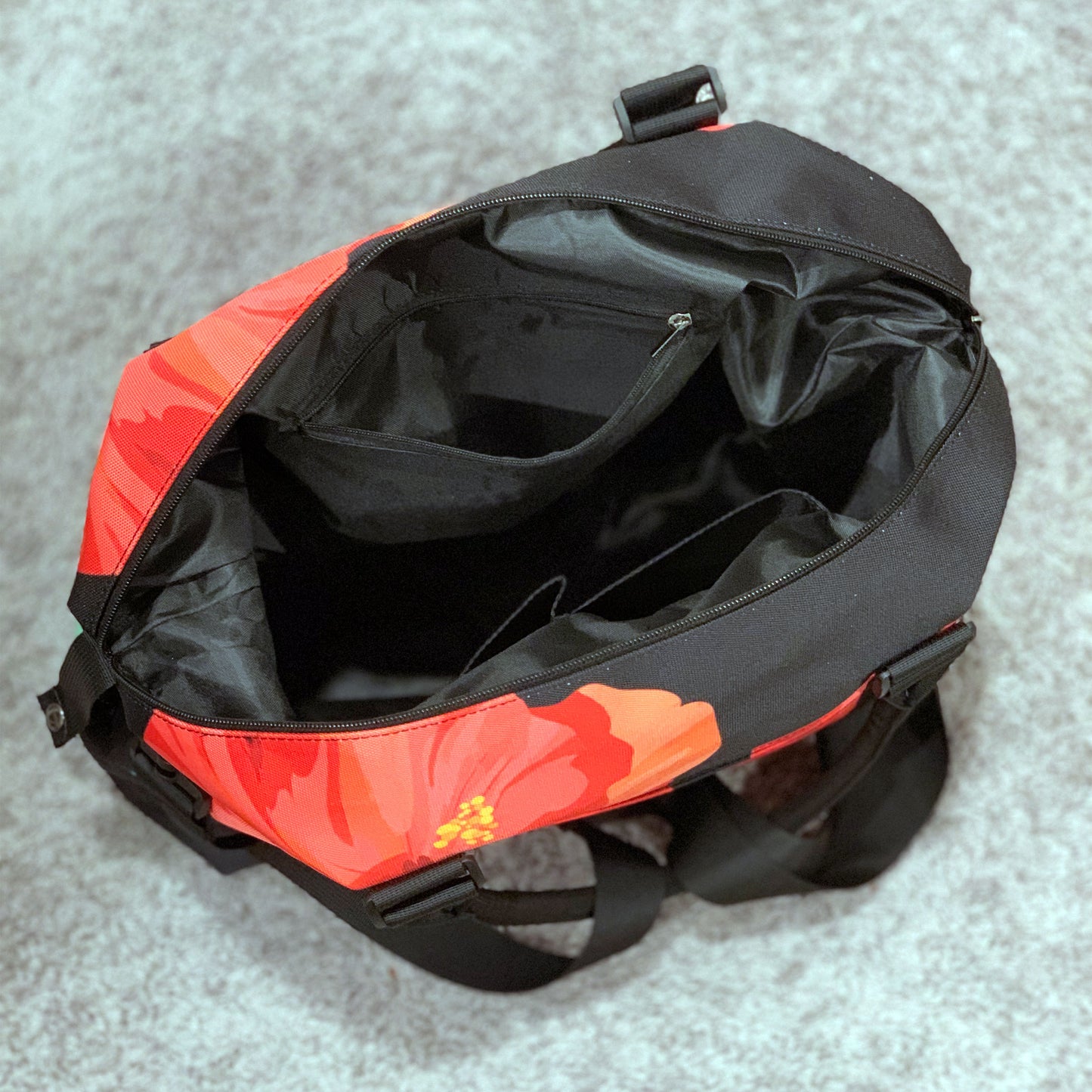Guam Red Hibiscus Paradise Large Travel Duffel Bag