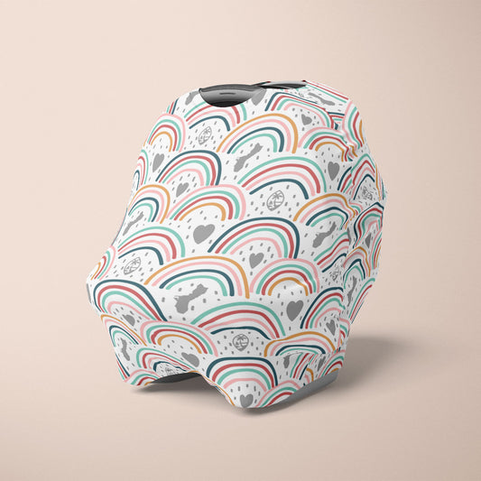 Guam Hearts and Rainbows Nursing Car Seat Cover