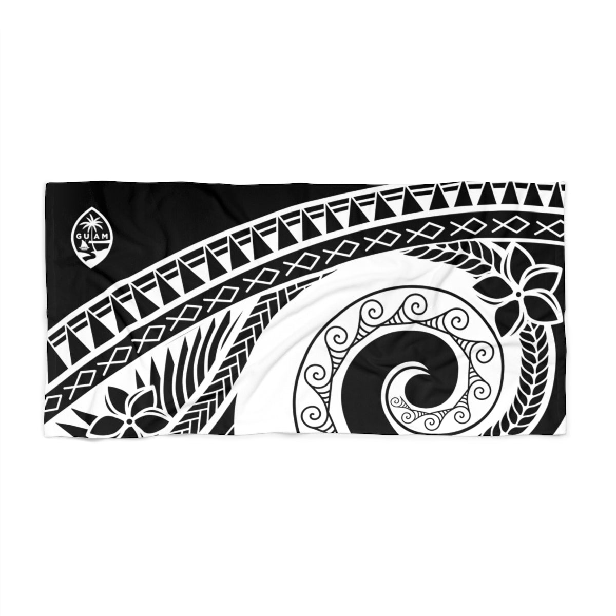 Guam Seal Tribal Beach Towel
