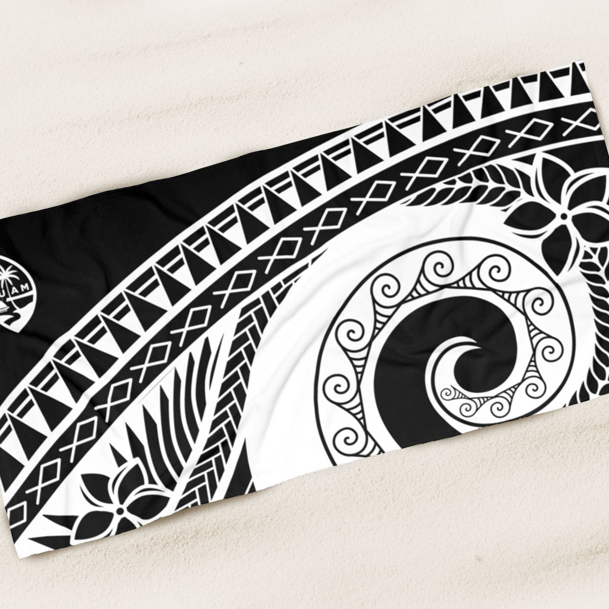 Guam Seal Tribal Beach Towel