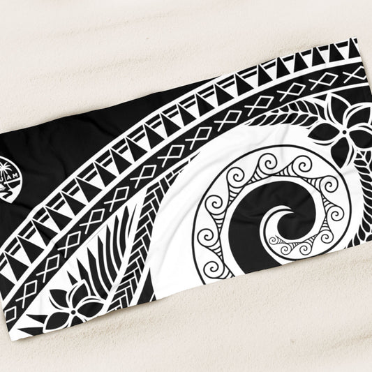 Guam Seal Tribal Beach Towel