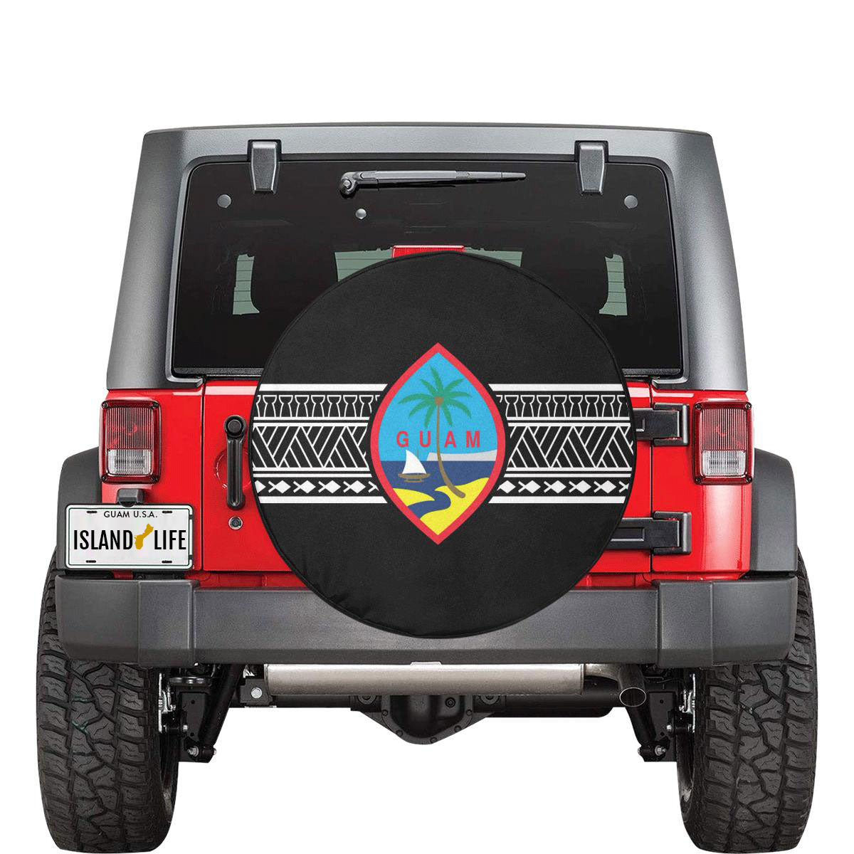 Guam Tribal Jeep Spare Tire Cover