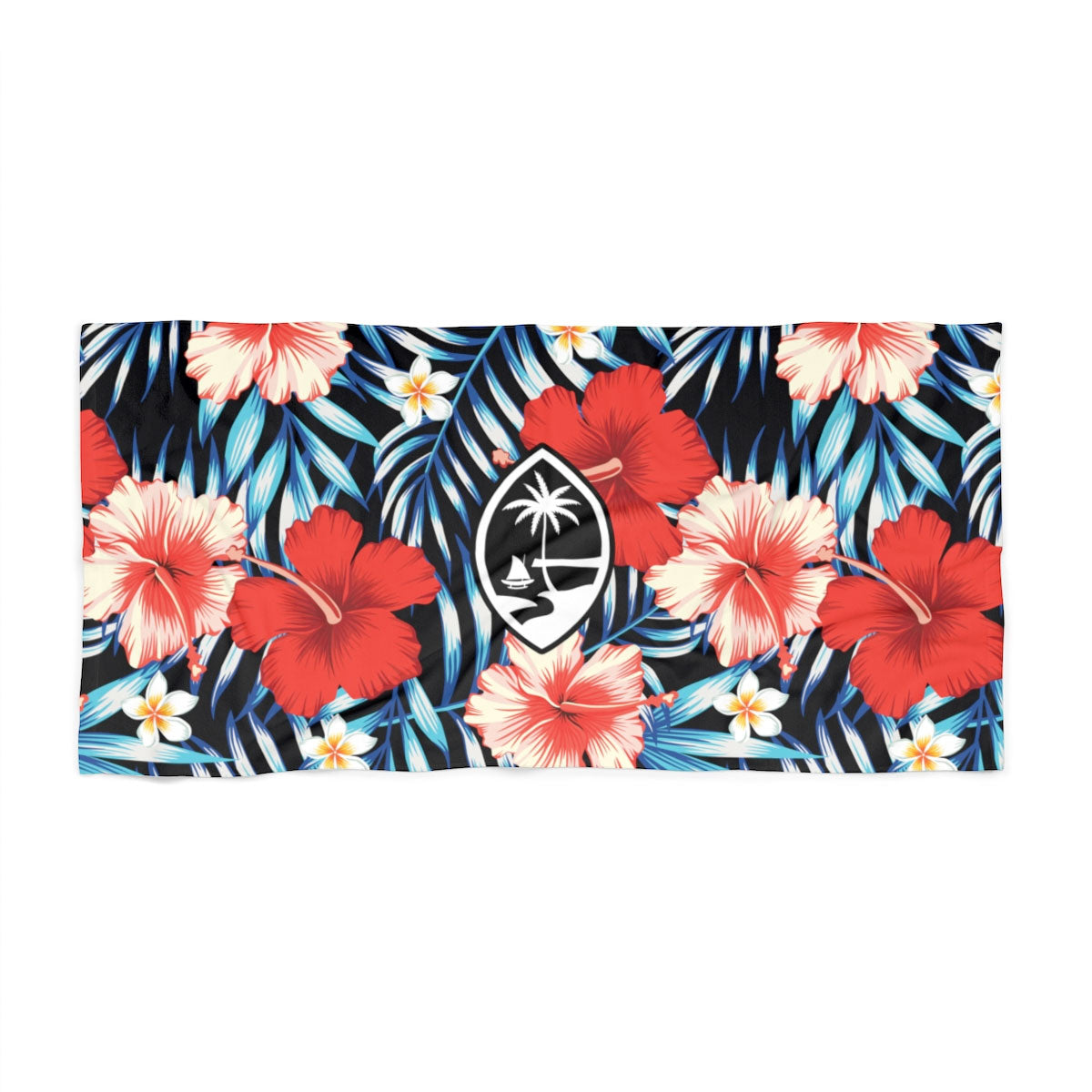 Guam Tropical Floral Beach Towel