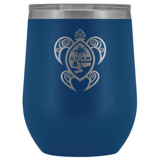 Guam Seal Turtle Wine Tumbler