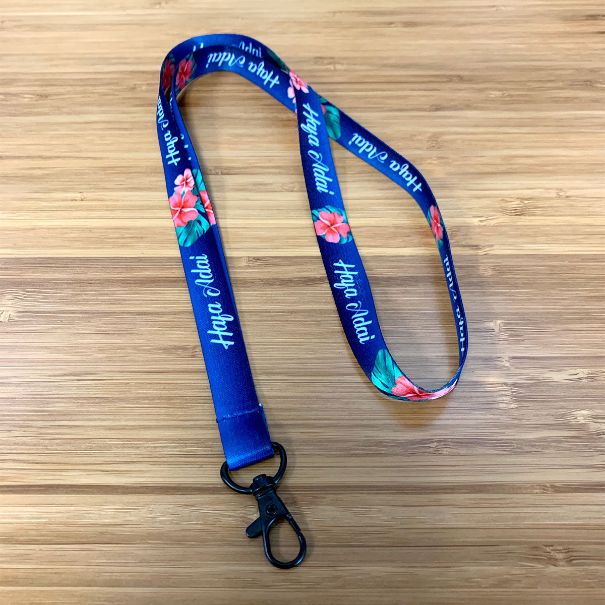 Hafa Adai Plumeria Guam CNMI Lanyard - Ready to Ship