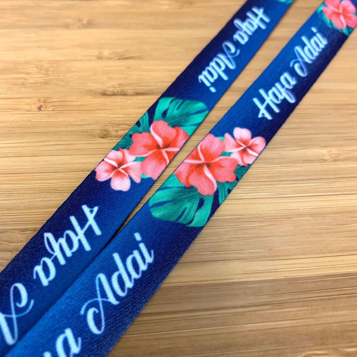 Hafa Adai Plumeria Guam CNMI Lanyard - Ready to Ship