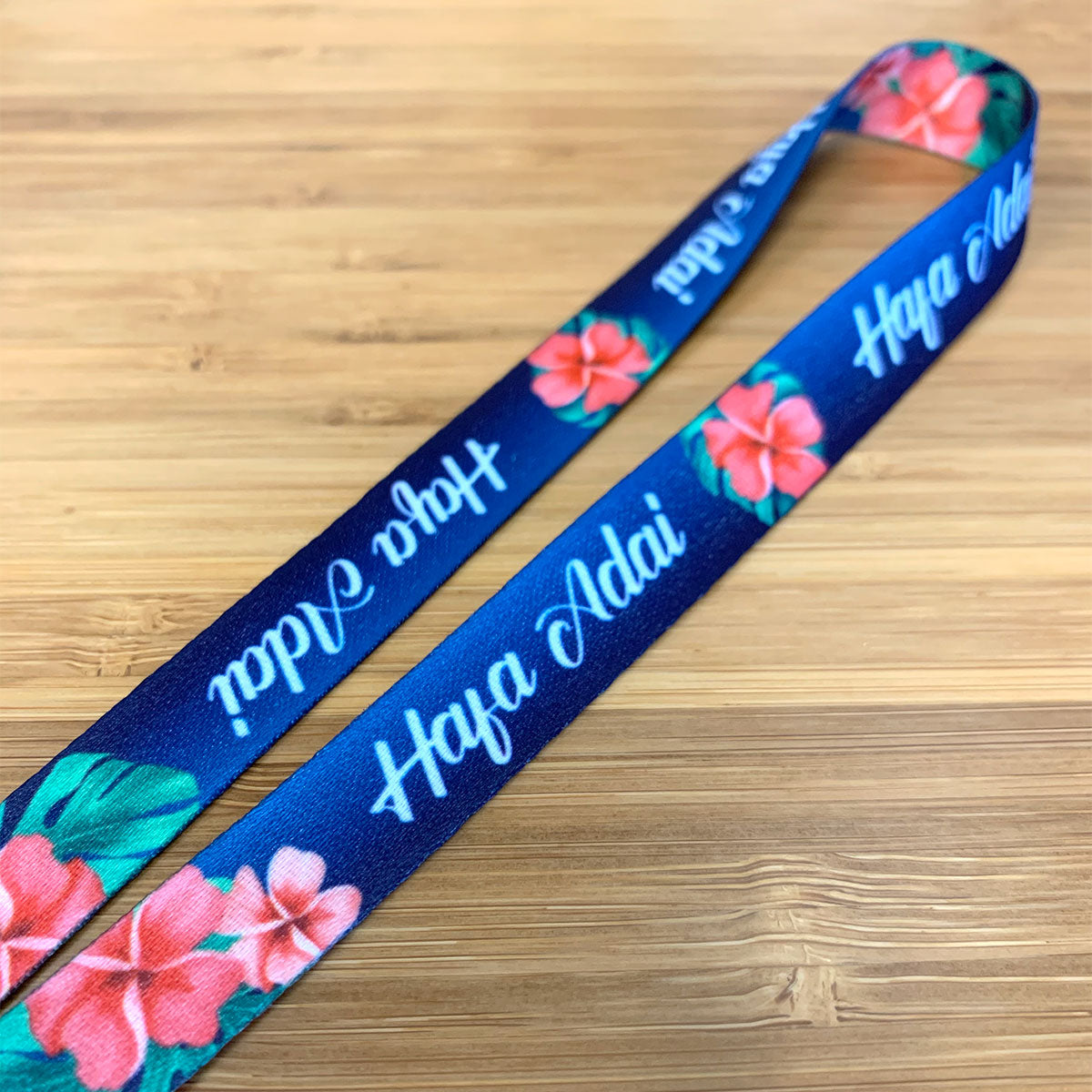 Hafa Adai Plumeria Guam CNMI Lanyard - Ready to Ship