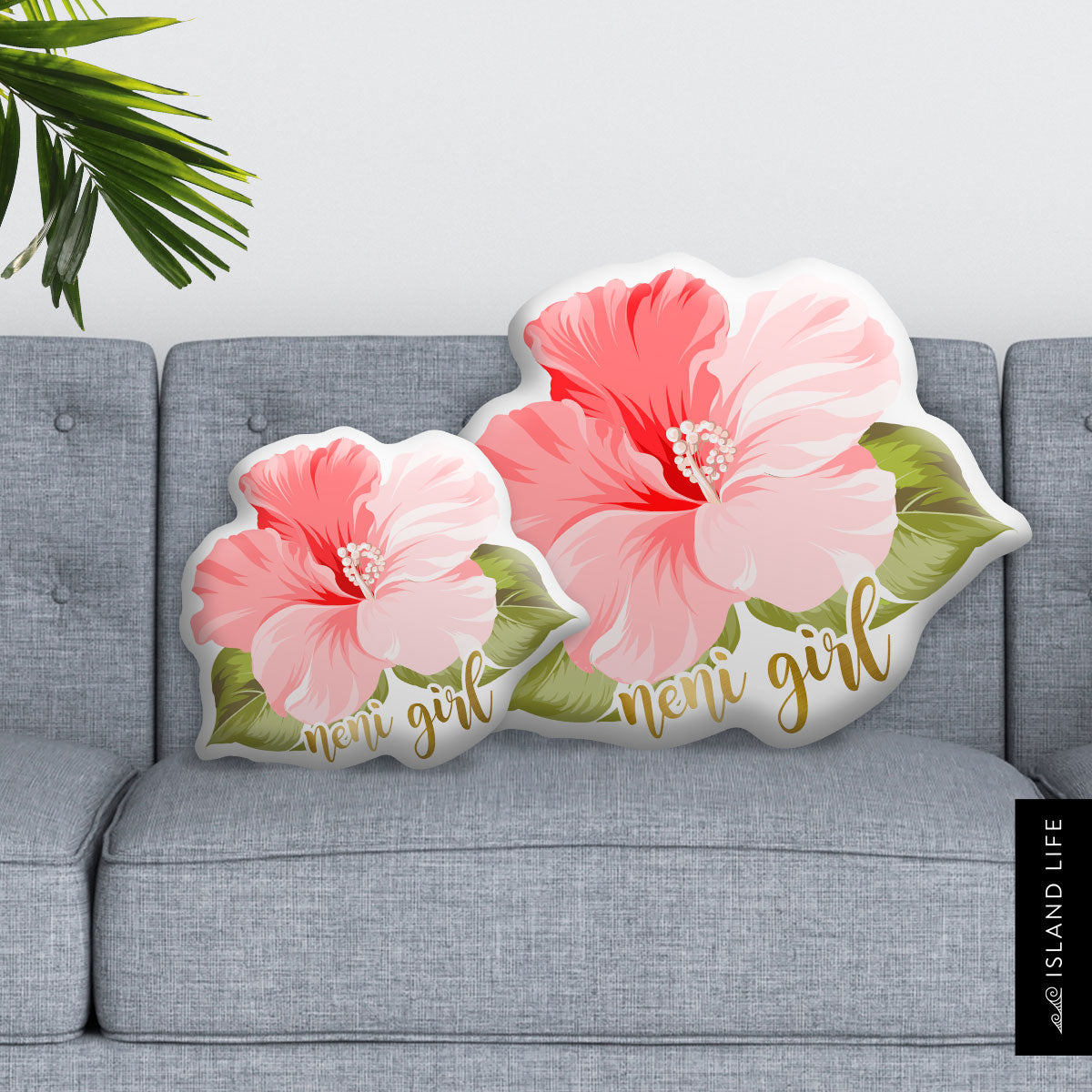 Neni Girl Hibiscus Guam CNMI Pillow Custom Shape Cushion