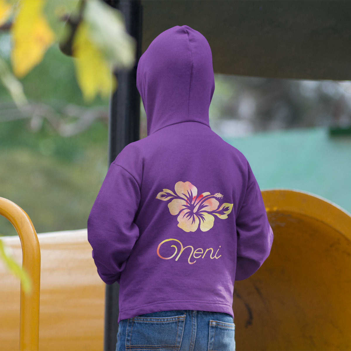 Hibiscus Neni Guam Girls Classic Kids Zip Hoodie Jacket