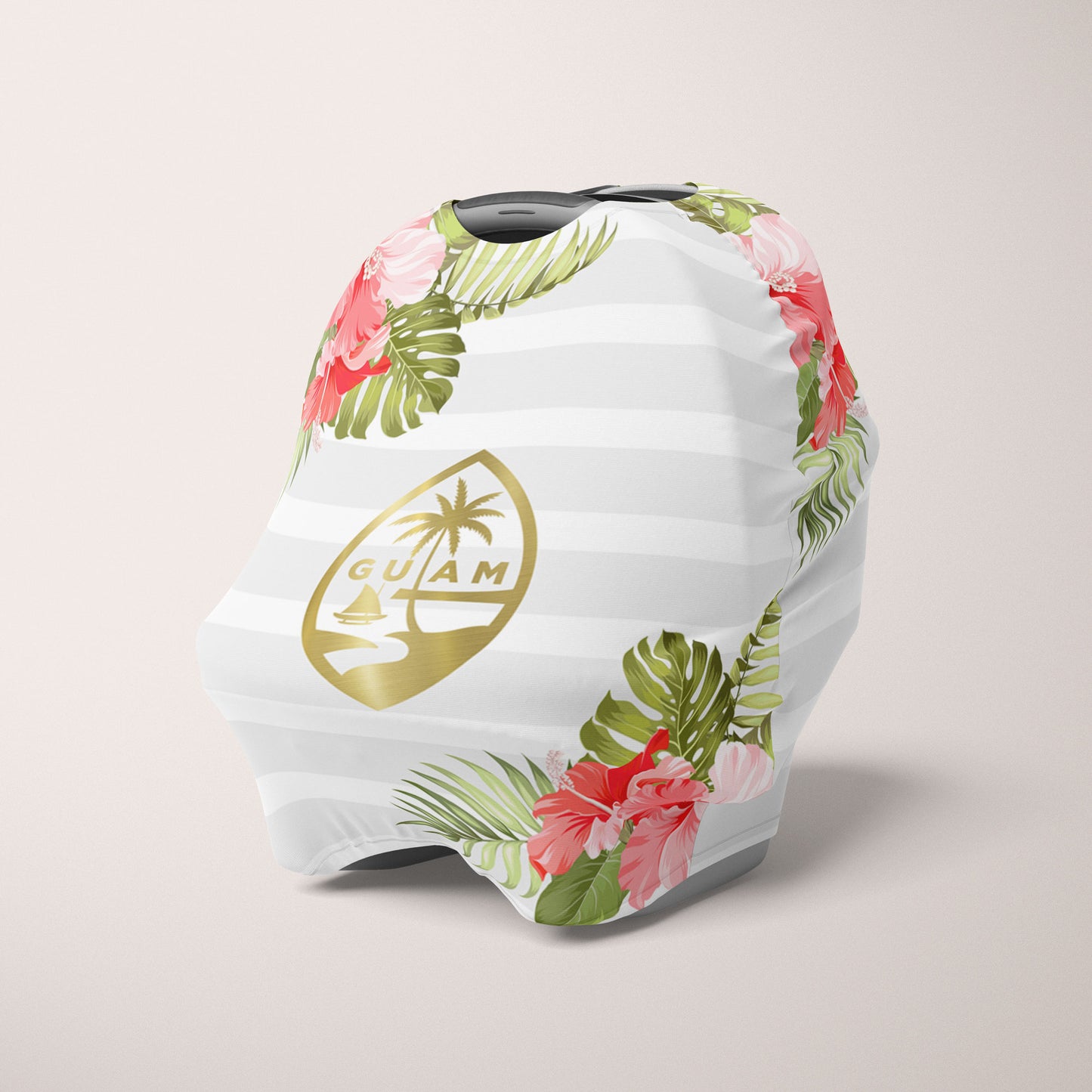 Guam Hibiscus Nursing Cover Car Seat Cover