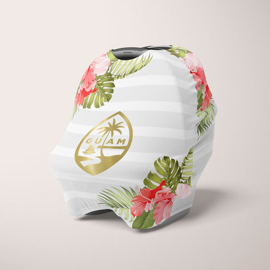 Guam Hibiscus Nursing Cover Car Seat Cover