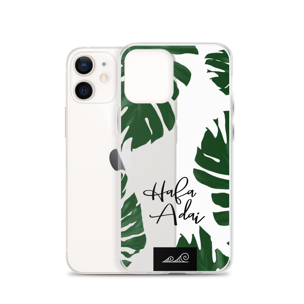 Hafa Adai Lemai Leaves Premium Glossy Clear iPhone Phone Case