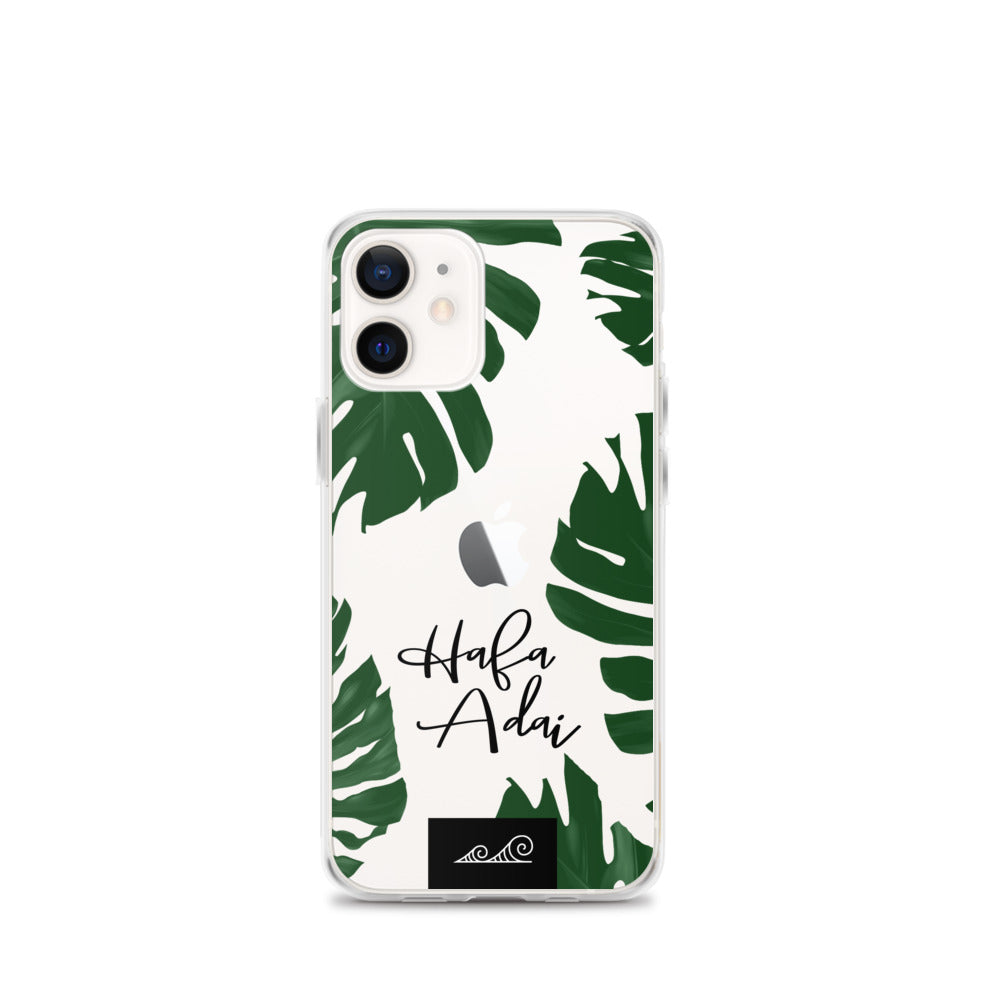 Hafa Adai Lemai Leaves Premium Glossy Clear iPhone Phone Case