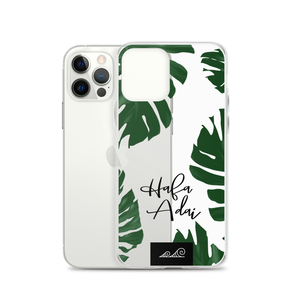 Hafa Adai Lemai Leaves Premium Glossy Clear iPhone Phone Case